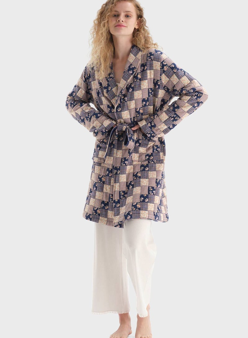 dagi Tie Detail Printed Night Dress - Image 4