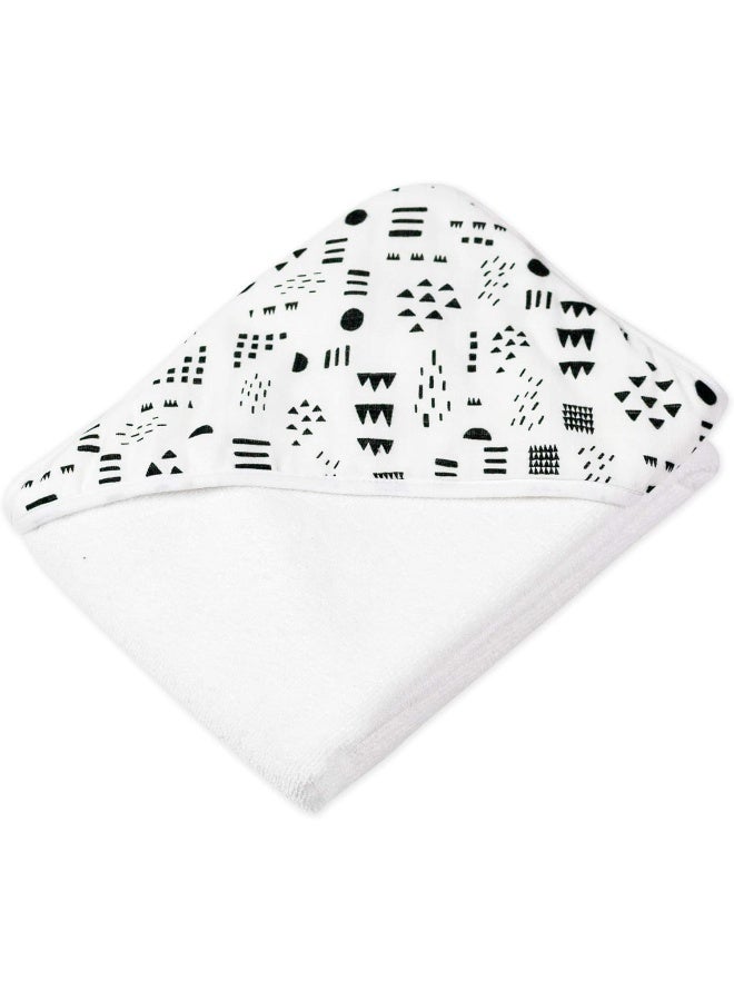 HonestBaby Baby 3-Piece Organic Cotton Hooded Towel & Washcloth Set - White - One size - Image 2