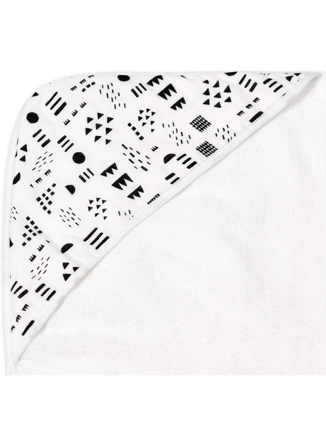 HonestBaby Baby 3-Piece Organic Cotton Hooded Towel & Washcloth Set - White - One size - Image 3