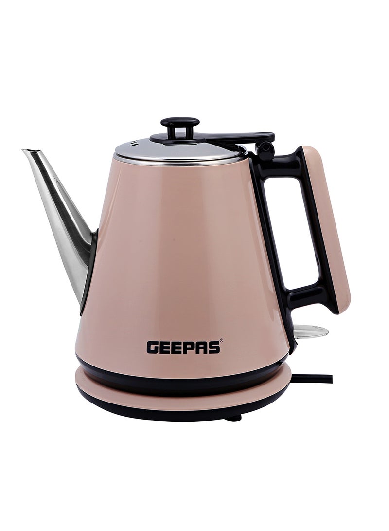 GEEPAS Portable Double Layer Electric Kettle with Inner Stainless Steel & Auto Shut-Off 1.2 L 1360 W GK38012 Grey - Image 1