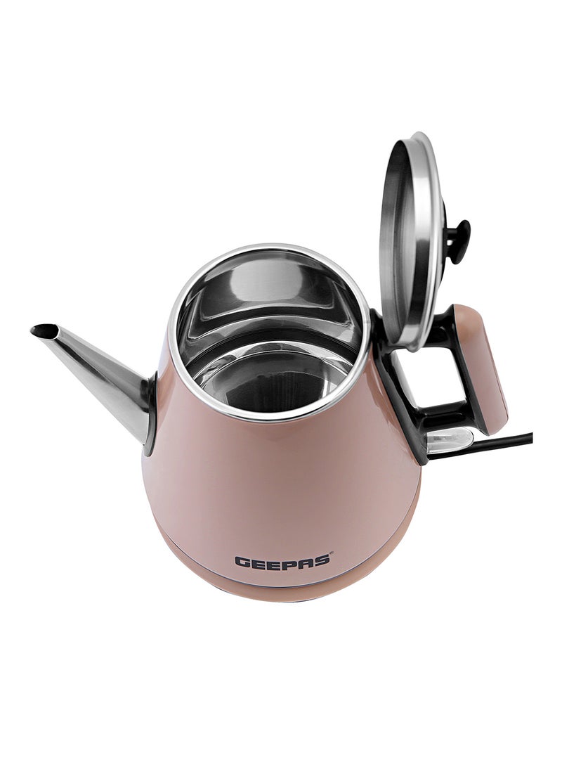 GEEPAS Portable Double Layer Electric Kettle with Inner Stainless Steel & Auto Shut-Off 1.2 L 1360 W GK38012 Grey - Image 2