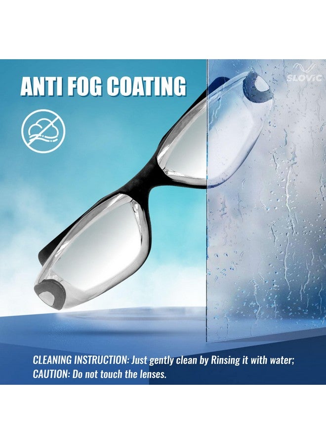 SLOVIC Anti Fog Swimming Goggle ; Universal Fit ; Leak Proof ; Easy To Adjust Push Button Straps ; Padded Frames & Anti Shatter Wide Field Lens ; Uv Protection - Image 4