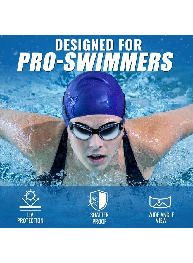 SLOVIC Anti Fog Swimming Goggle ; Universal Fit ; Leak Proof ; Easy To Adjust Push Button Straps ; Padded Frames & Anti Shatter Wide Field Lens ; Uv Protection - Image 5