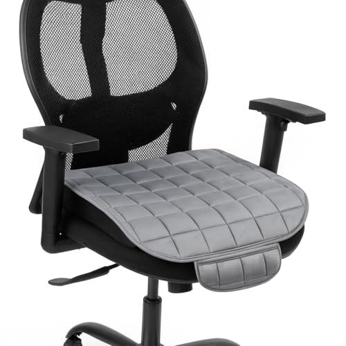 HSR Comfortable Ultra-Soft Office Chair Seat Cover with Non-Slip Grip & Storage Pouch, Universal Fit - Image 1