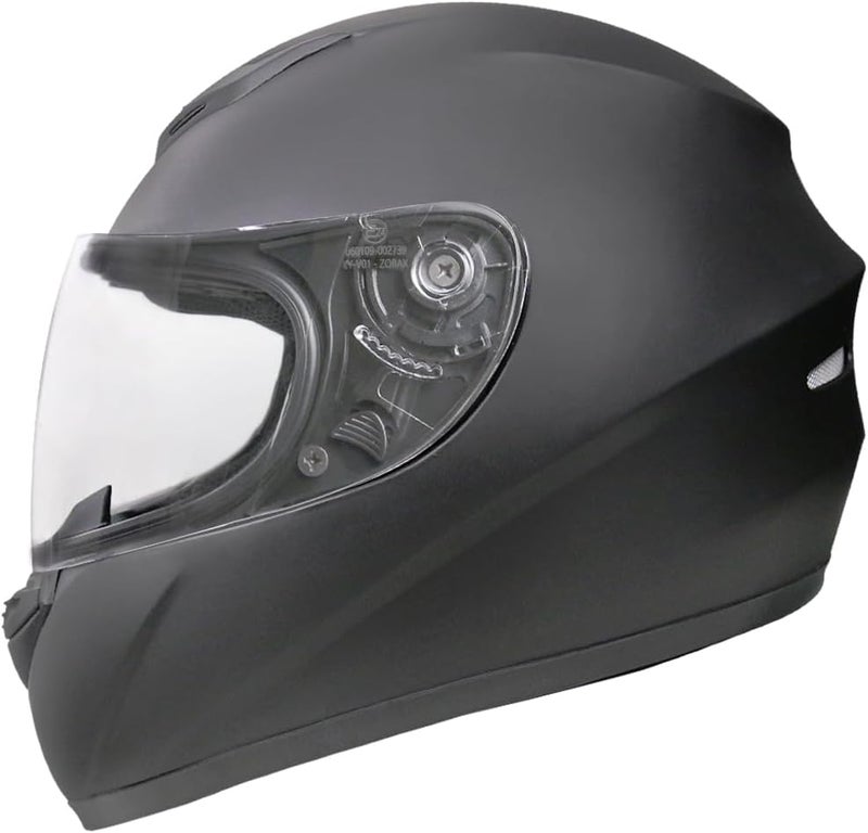 Zorax ZOR-819 Matt Black Full Face Motorcycle Helmet with Dark Smoke Visor - Image 3