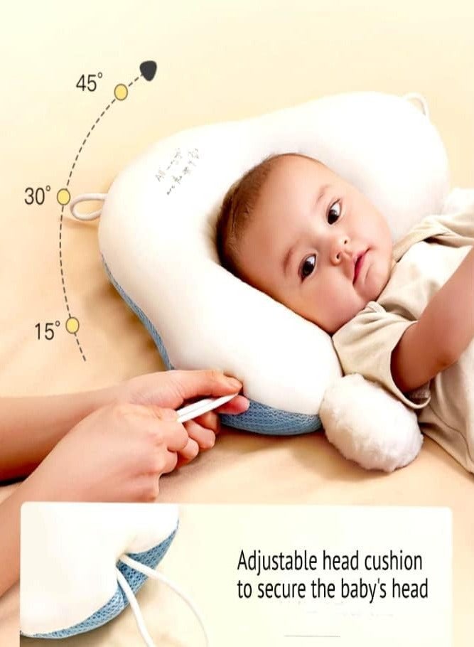 شكل وسادة الطفل وسادة مهدئا للأطفال حديثي الولادة 0-1-year-old المضادة للصدمة انحراف الرأس تصحيح نوع الرأس جهاز الأمن  - Image 5