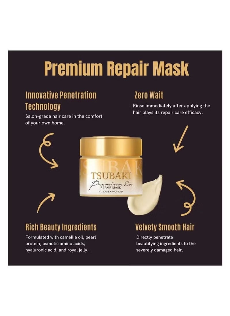 TSUBAKI Premium Hair Mask 180g-deeply penetrates into The Hair for to Provide and Lock in nutrients for sustained Effects of Salon Treatment