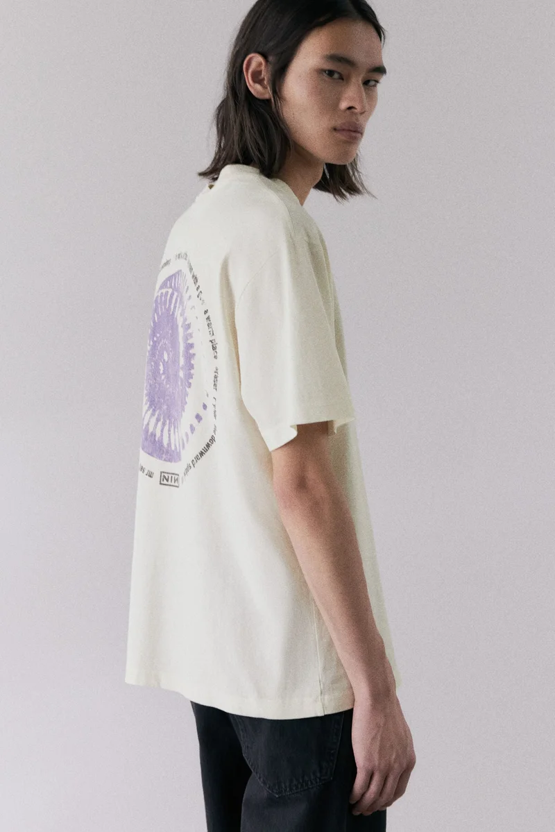 اتش اند ام Loose Fit Printed T-shirt