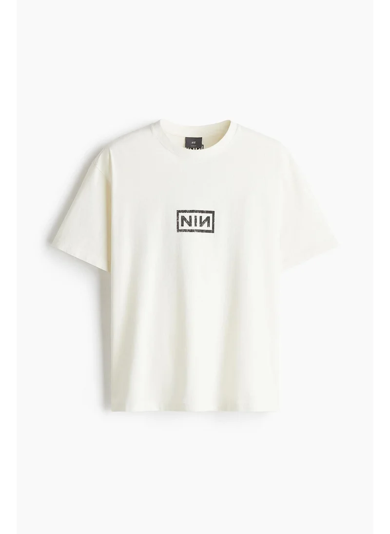 اتش اند ام Loose Fit Printed T-shirt