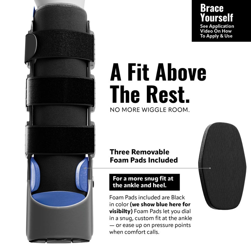 Braceapedia Rapid Recover Tall Walking Boot, Fracture Boot, Medical Grade Foot Brace for Fractures, Ankle Injury Boot, Adjustable Extra Large Compression Air Pump for Sprain & Injury Recovery, Post Op Shoe, Foot Boot Brace for Injured Foot, Large - Image 5
