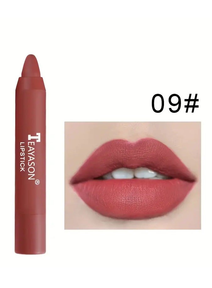 TEAYASON أحمر شفاه غير لامع ضبابي، ملمع شفاه مرطب، سهل التلوين، ملمع شفاه، قلم أحمر شفاه دوار، هدايا عيد الحب - Image 1