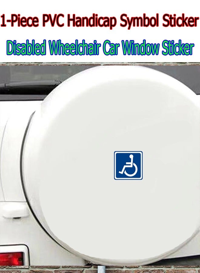 Generic 1-Piece PVC Handicap Symbol Sticker,Disabled Wheelchair Car Window Sticker,Wall and Staircase Obstacle Symbol Sticker,Diameter 13cm - Image 3