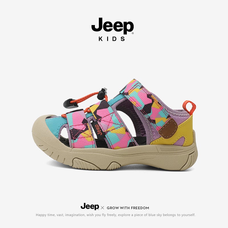 Jeep Boys' Water Shoes Non-Slip Quick-Dry Wading Shoes Beach Shoes Girls' Children'S Closed-Toe Sandals - Image 1