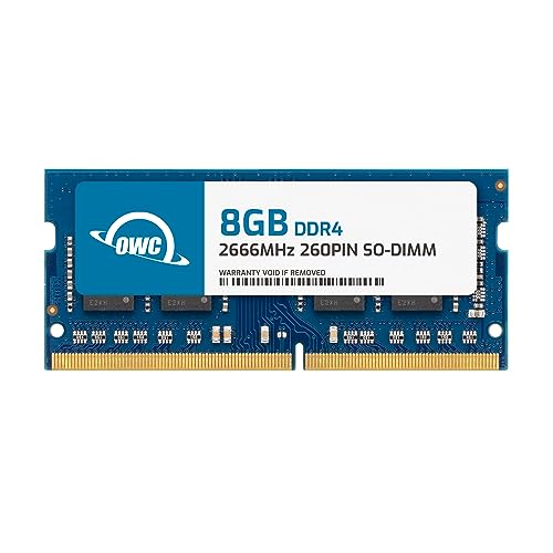 OWC 8GB PC21300 DDR4 2666MHz 260pin SO-DIMM Memory Ram Module Compatible with Mac mini 2018, iMac 2019 and up, and Compatible PCs (OWC2666DDR4S08G)