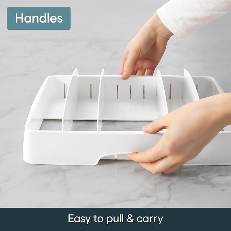 يوكوبيا YouCopia StoraLid Adjustable Food Container Lid Organizer, Kitchen Cabinet Storage Rack for Lids, BPA-Free, Holds Round & Square Lids, Space-Saving, Large Size- 50100 - Image 5