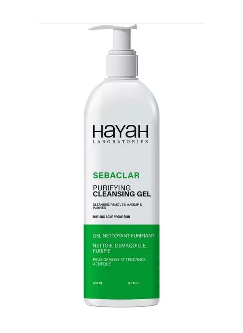 Hayah Sebaclar Purifying Cleansing Gel 200ml  - Image 1
