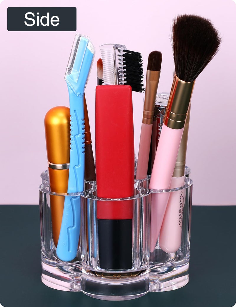 Mosiker Acrylic Lipstick Holder Small Flower Clear Compact Chapstick Lip Gloss Liner Nail Brush Organizer With 12 Slots - Image 5