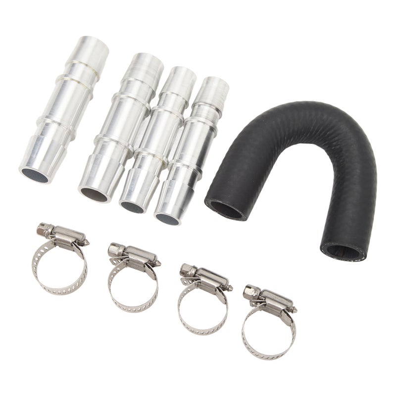 Engine Heater Core Bypass Kit 5/8in 3/4in Hose Fitting Aluminum Universal for Most Common Heater Hoses - Image 1