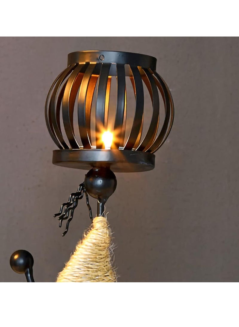 ARNOTEC Metal Candle Holder Abstract Character Candlestick Decorative Handmade Candlestick Vintage Candle Stand for Wedding Home Coffee Shop Table Decoration Art Gift  - Image 2