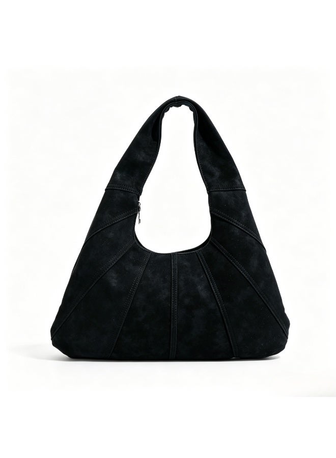 Soft PU Leather Slouchy Hobo Bag for Women, Large Capacity Shoulder Tote with Zipper Closure, Trendy Lightweight Handbag for Daily Work & Travel - Image 1