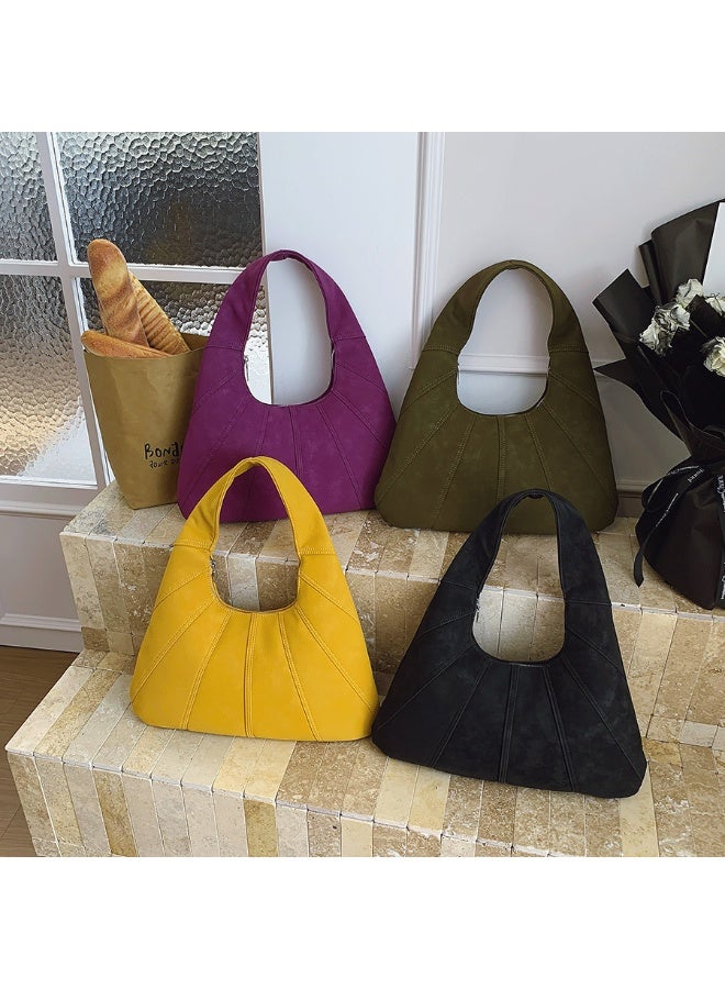 Soft PU Leather Slouchy Hobo Bag for Women, Large Capacity Shoulder Tote with Zipper Closure, Trendy Lightweight Handbag for Daily Work & Travel - Image 2