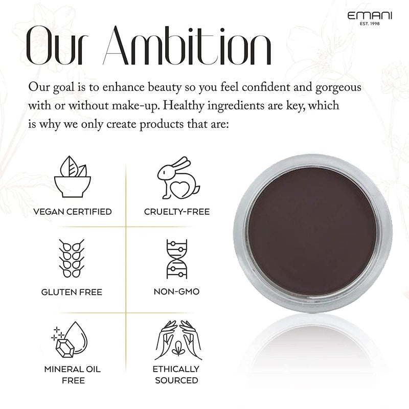 Emani All-In-One Vegan Eyebrow Cream - 0.42oz (Dark Brown) - Image 4