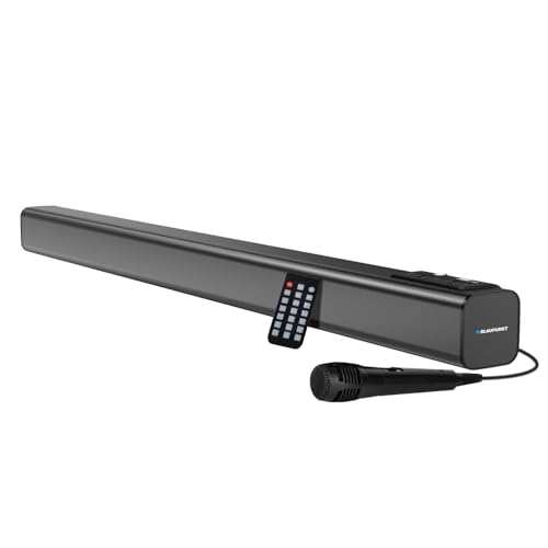 Blaupunkt SBA50 PRO Wireless Bluetooth Soundbar with 2400 mAh Built-in Battery I 4 Full Range Speakers I HD Sound I Sleek Premium Design I Guitar & Mic Input for Karaoke I EQ Modes - Image 1