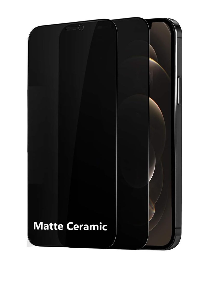 DUSALA [2-Pack] iPhone 14 Pro Max Matte Privacy Ceramic Screen Protector Film Matte Anti-Spy Full Adhesive Flexible[Not A Glass] Anti-Spy Full Adhesive Flexible Film For iPhone 14 Pro Max 5G (iPhone 14 Pro Max) - Image 1