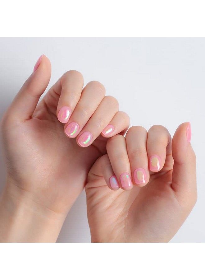 DASHING DIVA Glaze Nail Strips Pink Dew Works With Any Led Nail Lamp Long Lasting Chip Resistant Semicured Gel Nail Strips Contains 34 Salon Quality Nail Wraps 1 Prep Pad 1 Nail File - Image 4