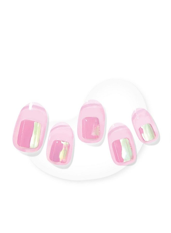 DASHING DIVA Glaze Nail Strips Pink Dew Works With Any Led Nail Lamp Long Lasting Chip Resistant Semicured Gel Nail Strips Contains 34 Salon Quality Nail Wraps 1 Prep Pad 1 Nail File - Image 1