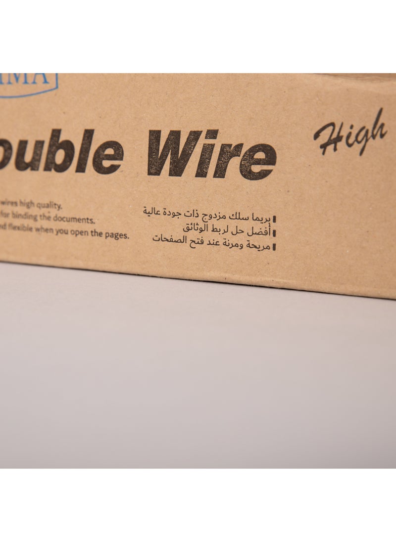 بريما سلك مزدوج لفائف تجليد لولبية مقاس 14.3مم (9/16'') عبوة 100 قطعة، جسم ألمنيوم رقيق ومرن لربط سلس وآمن، متوافق مع نظام 3:1، سعة حتى 113 صفحة، مثالي للمكاتب والمدارس والمطابع - Image 2