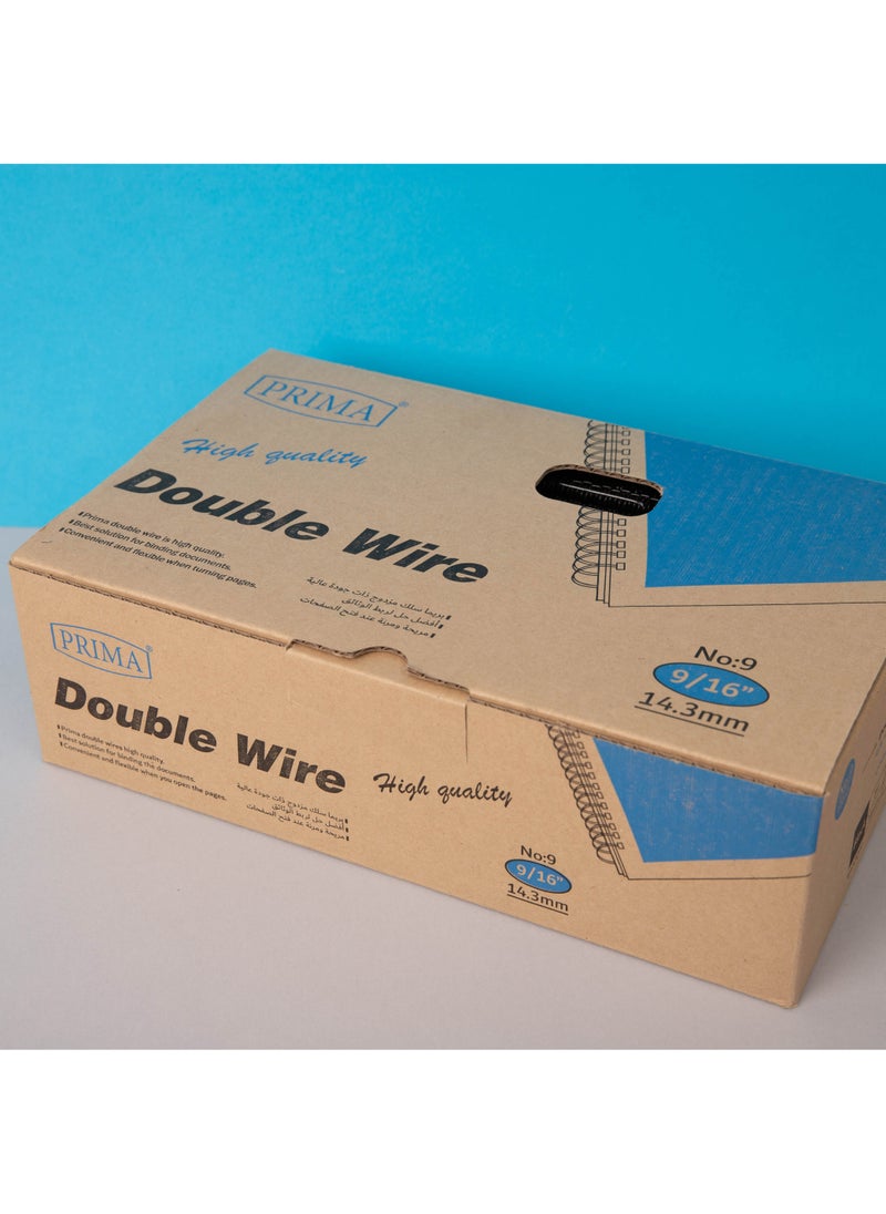 بريما سلك مزدوج لفائف تجليد لولبية مقاس 14.3مم (9/16'') عبوة 100 قطعة، جسم ألمنيوم رقيق ومرن لربط سلس وآمن، متوافق مع نظام 3:1، سعة حتى 113 صفحة، مثالي للمكاتب والمدارس والمطابع - Image 3