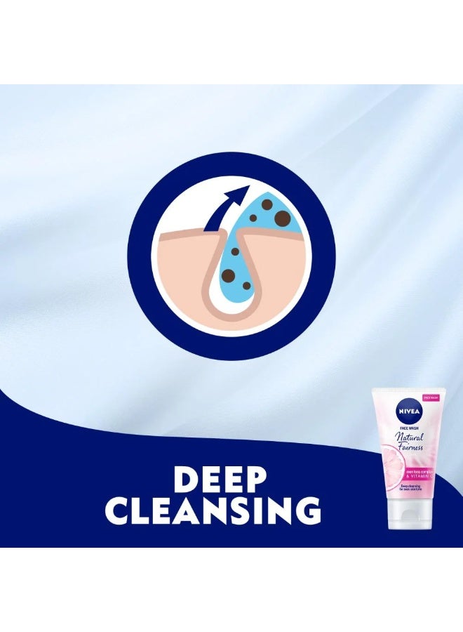 Nivea Natural Fairness Face Wash 100ml - Image 3