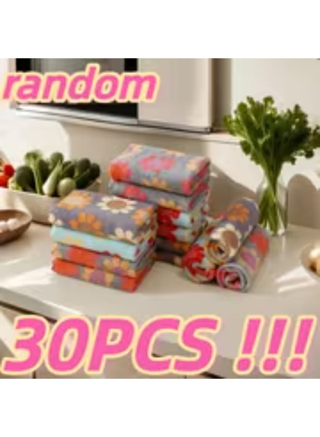 erorex 30pcs Sunflower & Floral Pattern Hand Towels - Soft, Absorbent, Quick-Dry Microfiber, Bohemian Style Square Towels for Kitchen & Bathroom, Perfect Gift Choice, 30x30cm, Material, Kitchen Hand Towels | Floral Pattern Towels | Quickdry Fabri, Wash - Image 4