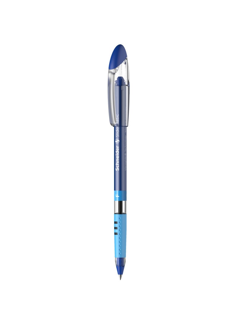 Schneider 10-Piece Slider Basic F Ballpoint Pen Fine Tip Blue Ink - Image 4