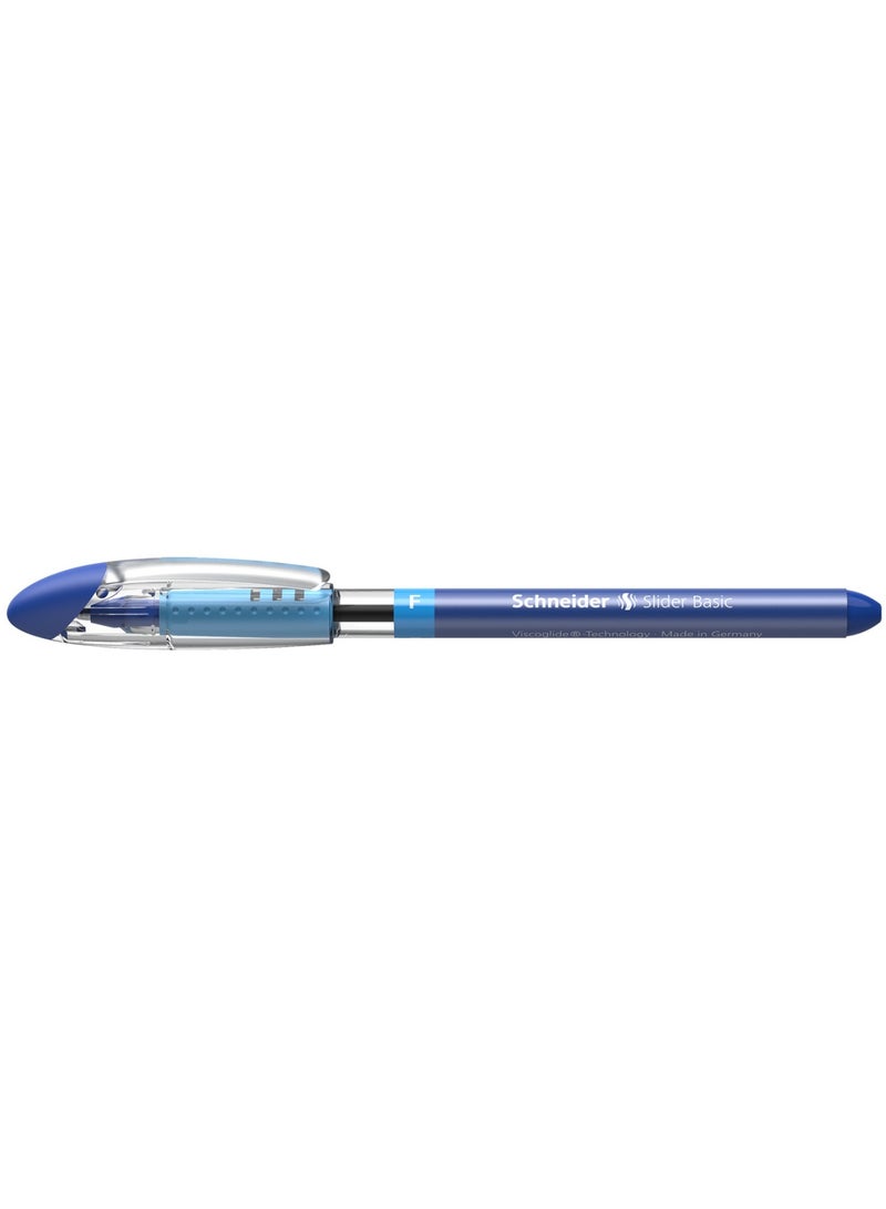 Schneider 10-Piece Slider Basic F Ballpoint Pen Fine Tip Blue Ink - Image 3