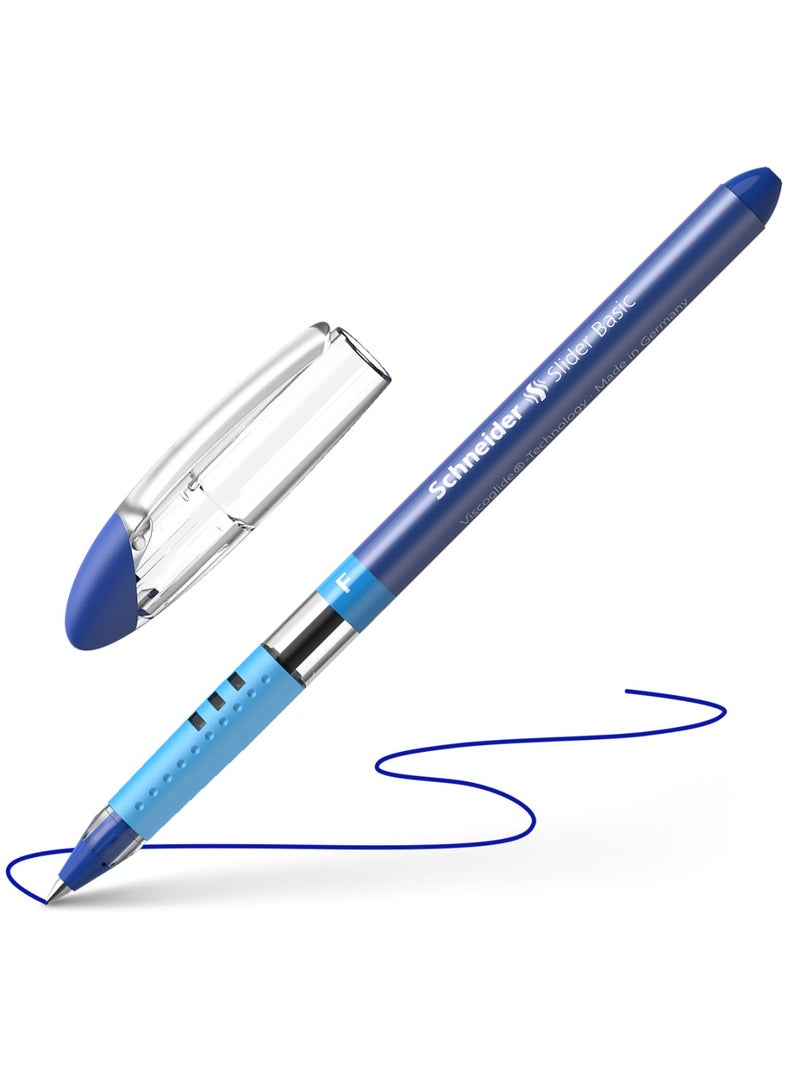 Schneider 10-Piece Slider Basic F Ballpoint Pen Fine Tip Blue Ink - Image 2