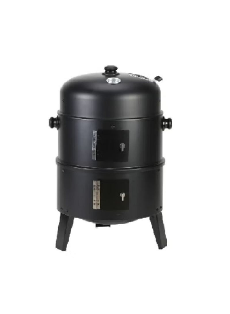 Durable and Sturdy Outdoor Vertical Smoker Grill Black 41 cm - Image 3