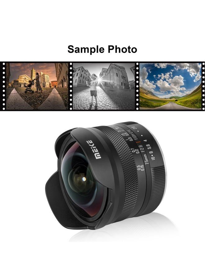 Meike عدسة 7.5 مم f2.8 RF-Mount فائقة الاتساع دائرية الشكل للعين السمكية بتركيز يدوي عدسة ثابتة رئيسية APS-C لكاميرات كانون EOS-R EOS-RP R5 R5C R6 R7 R10 بدون مرآة - Image 5