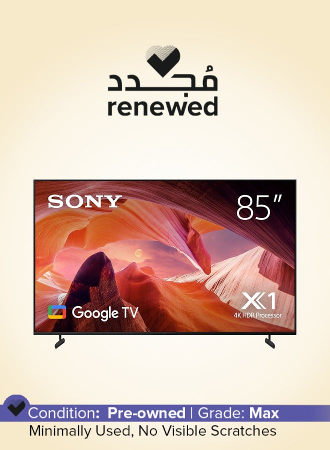 Sony Renewed -  85" Android Smart TV - 4K 85X80L Black - Image 1