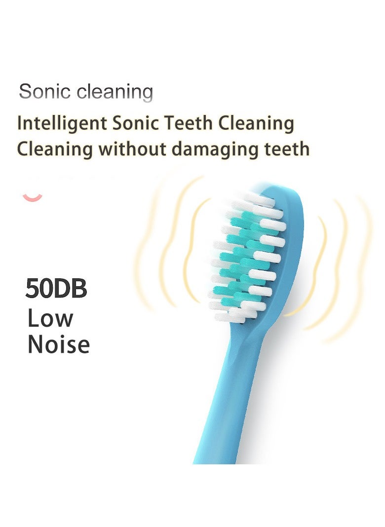 Arabest - Portable Kids Electric Toothbrush, Battery Powered Kids Toothbrush 6 Brush Heads, Built-in 2 Minute Timer, Soft Bristles, IPX7 Water Resistant - Image 1