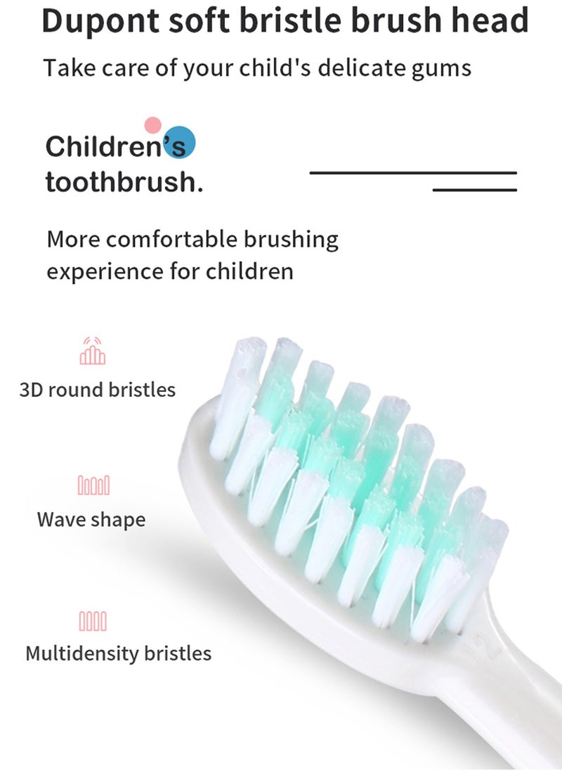 Arabest - Portable Kids Electric Toothbrush, Battery Powered Kids Toothbrush 6 Brush Heads, Built-in 2 Minute Timer, Soft Bristles, IPX7 Water Resistant - Image 1