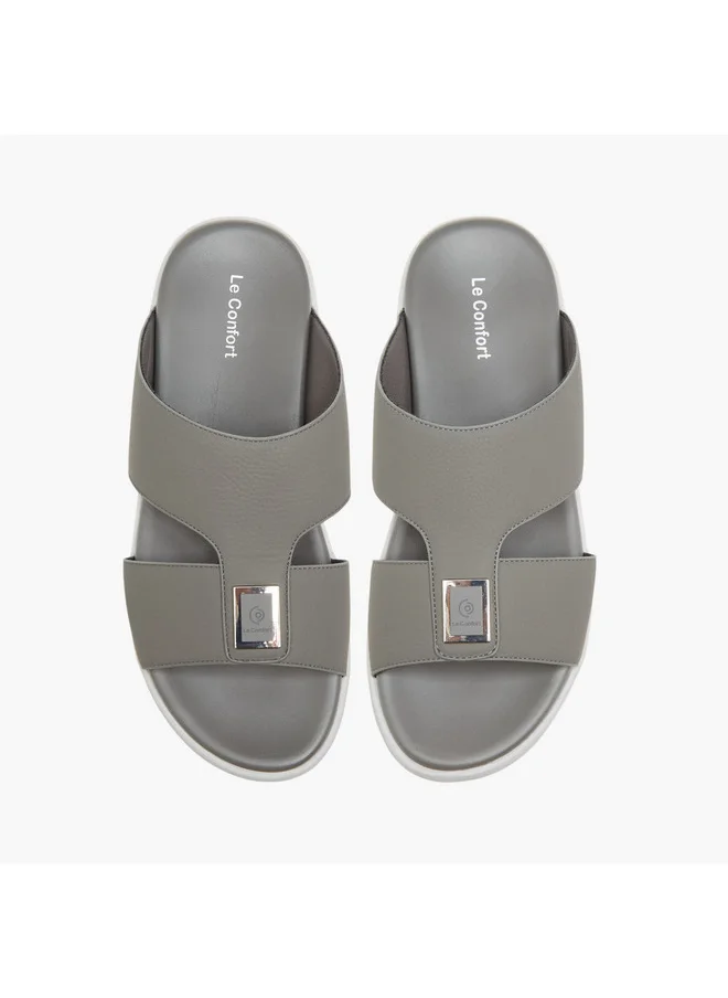 Le Confort Men Metal Accent Slip-On Comfort Sandals