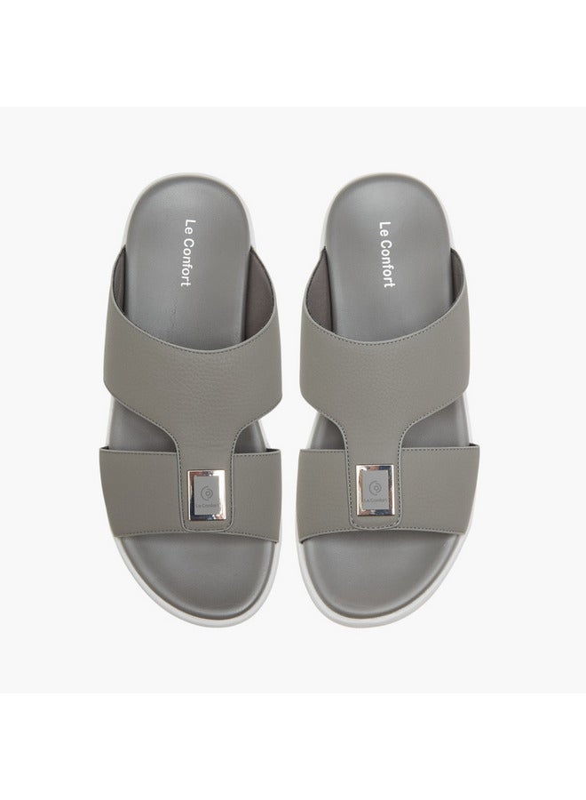 Le Confort Men Metal Accent Slip-On Comfort Sandals  - Image 1
