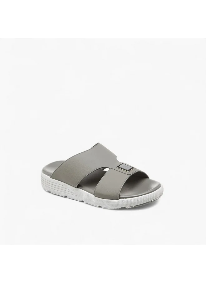 Le Confort Men Metal Accent Slip-On Comfort Sandals
