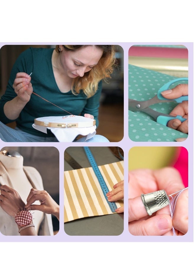 Portable Sewing Kit for Beginners - Travel-friendly Mini Sewing Set with Scissors, Thimble, and Tape Measure - for Emergency Repairs and DIY Projects
