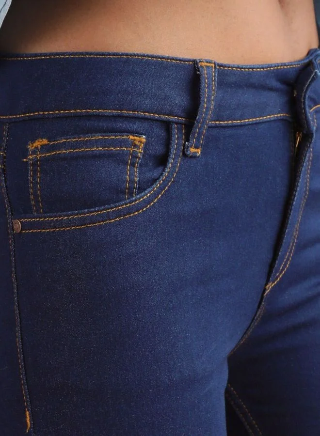 Freehand  Women Bootcut Laser Print High Rise Jeans  | Best Price UAE