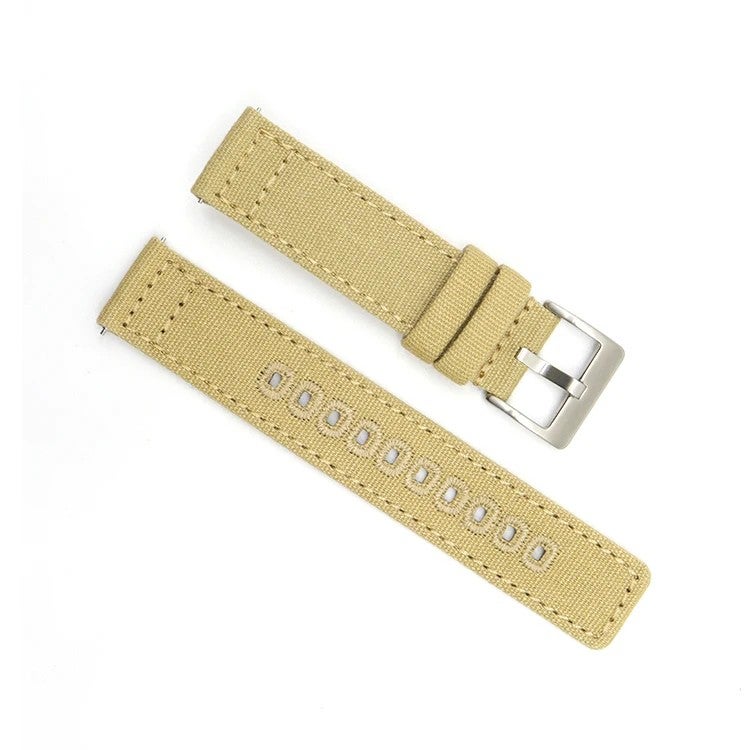 Bluejw 20mm Luxury Canvas Watch Band with 316L Stainless Steel Buckle – Fashion Fabric Replacement Strap for Men and Women, Sailcloth Style - Image 1