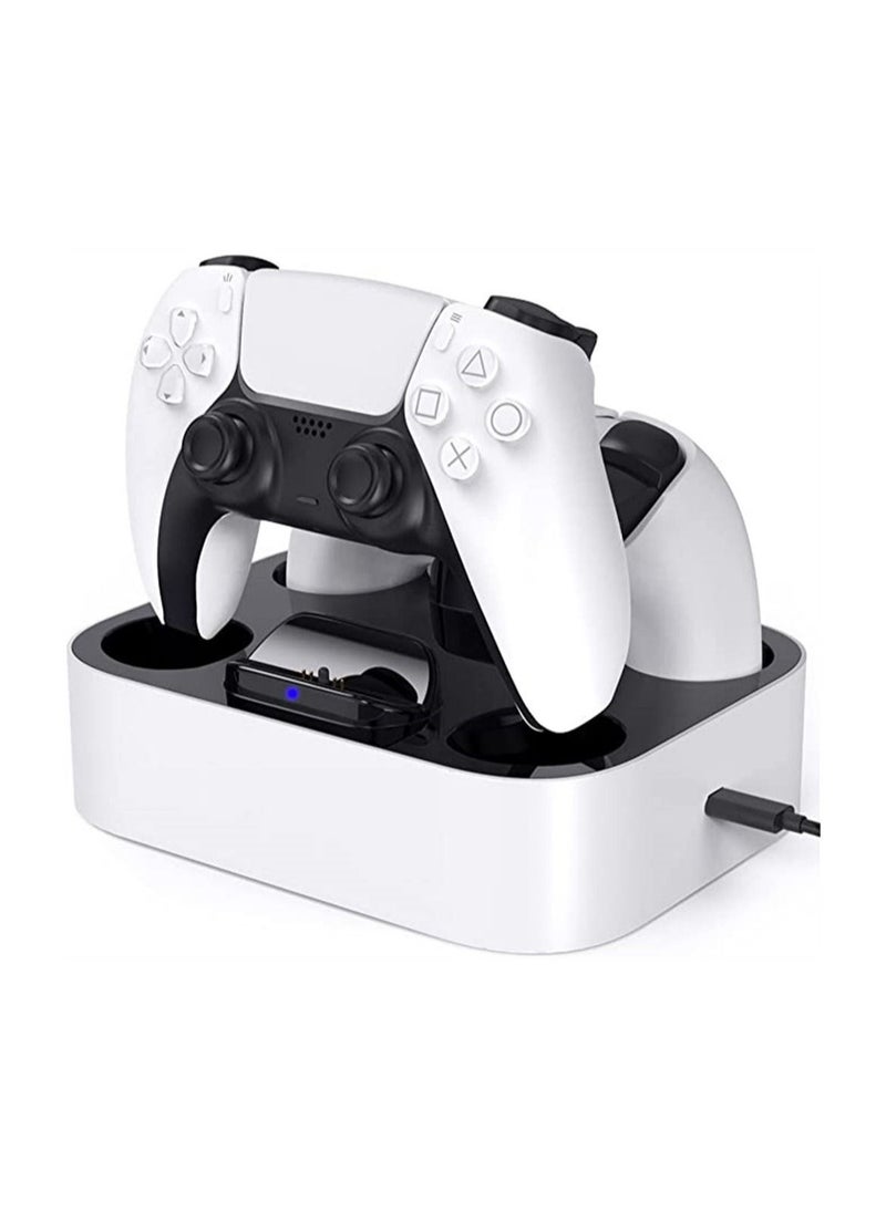 PS5 Controller Charger, 3 Hour Fast Charging Dock with Safety Chip Protection & LED Indicator, Chargering Station for Playstation 5 Console