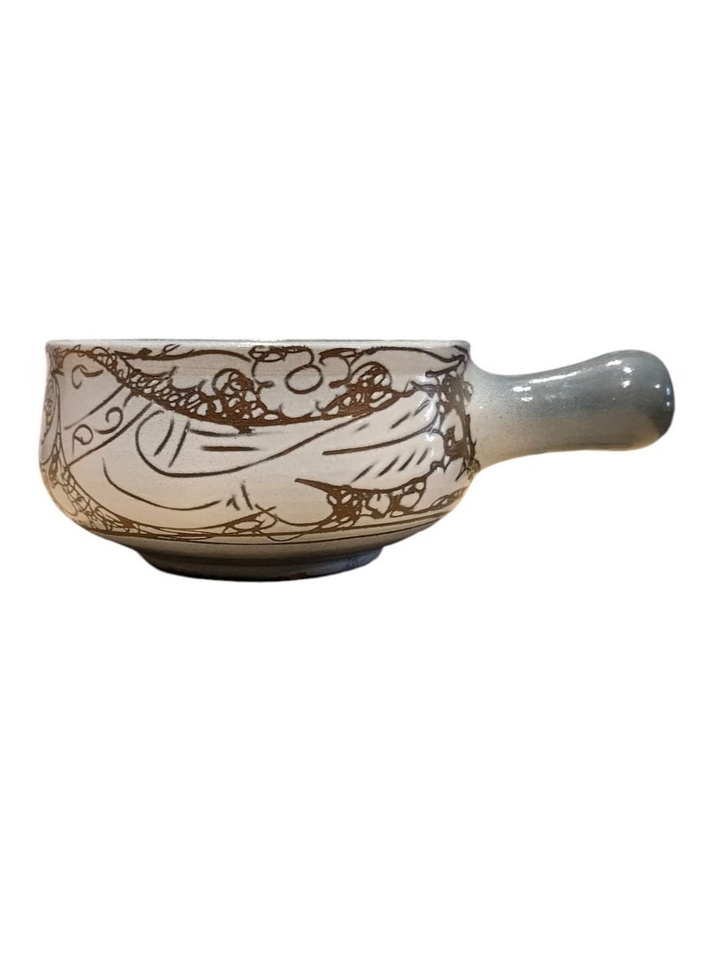 Generic - Hand painted porcelain casserole in the shape of a frying pan, 14 cm - Image 1